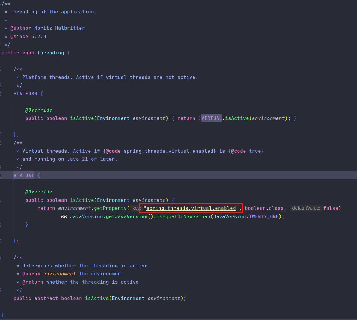 读取spring.threads.virtual.enabled属性