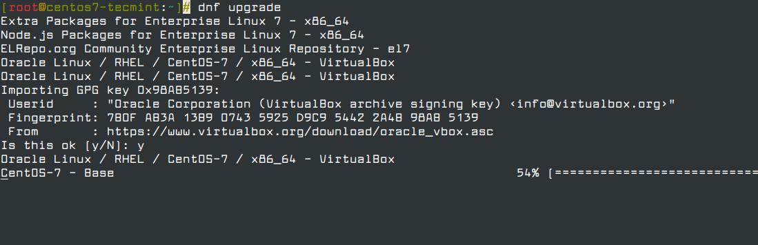 Upgrade CentOS 7