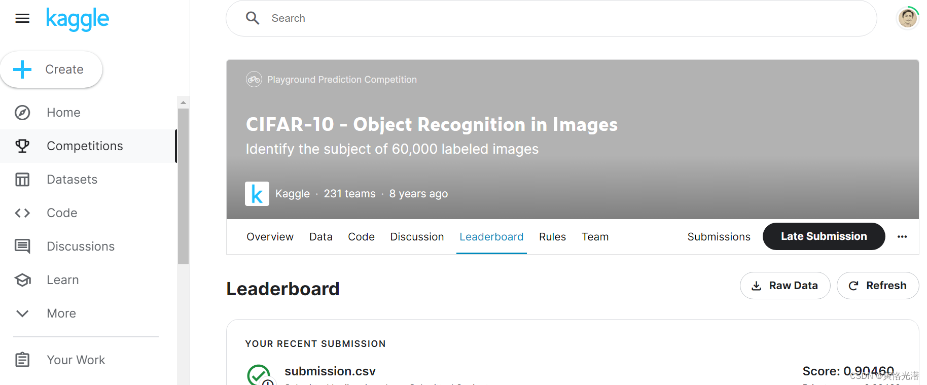 Kaggle系列之CIFAR-10图像识别分类(残差网络模型ResNet-18)