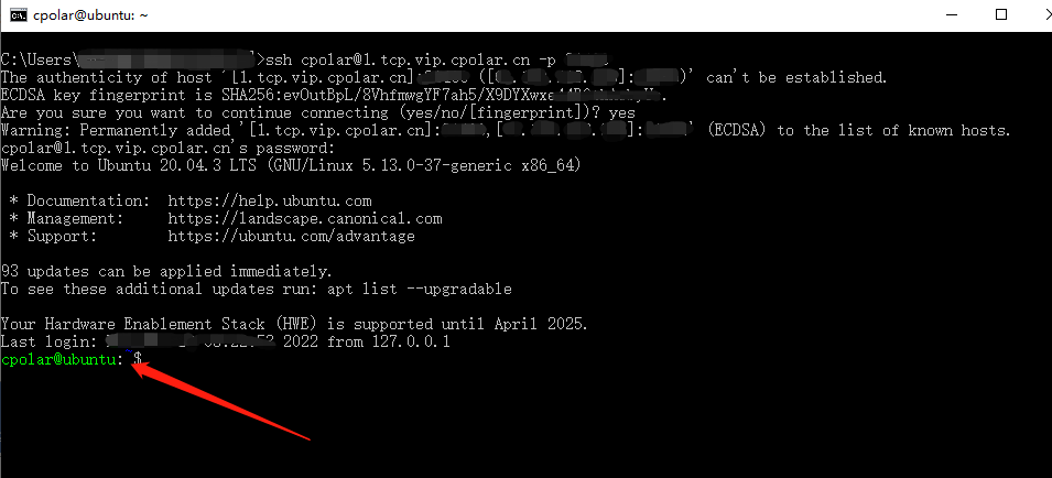 为公网SSH远程Ubuntu配置固定的公网TCP端口地址主图