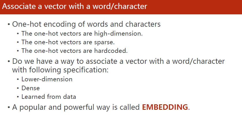 Associate a vector with a word character