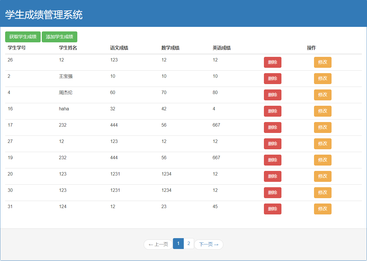 phpmysql学籍管理jsphpmysql实现的学生成绩管理系统