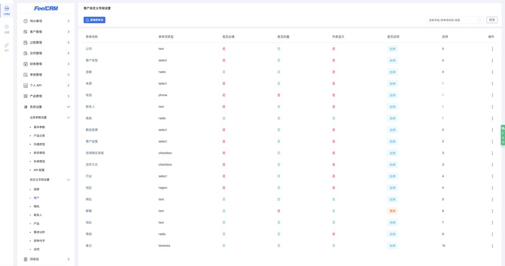 开源CRM客户管理系统-FeelCRM
