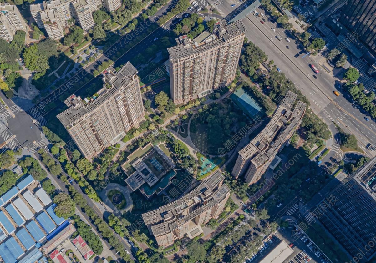 福田中心区20个楼盘航拍全景