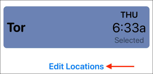 Tap "Edit Locations."