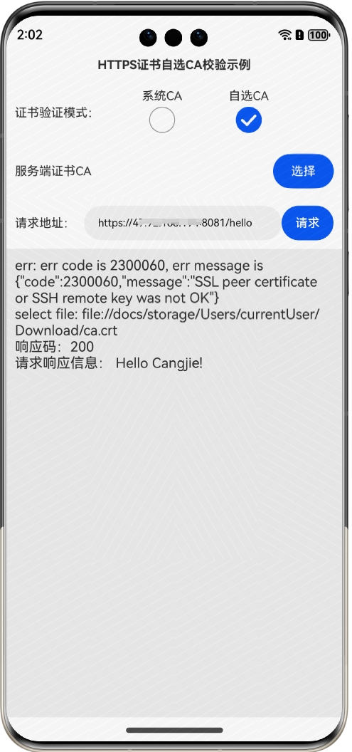 鸿蒙网络编程系列26-HTTPS证书自选CA校验示例