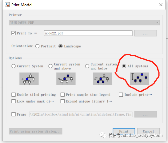 Save the Simulink simulation model as a picture or PDF method ...