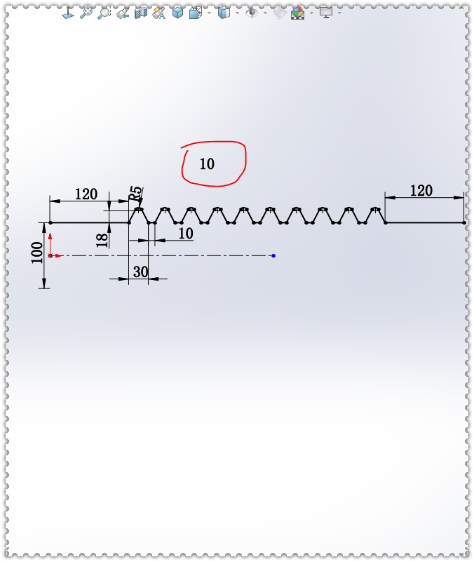 solidworks草图阵列修改用solidworks画两根波纹弯管
