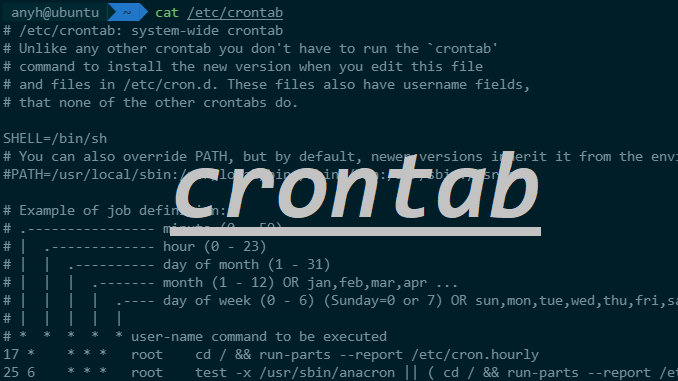 21a237ec8e012e57c16fe3e2c3869b86 - linux crontab 定时任务详解