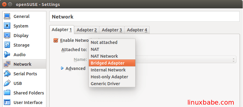 virtualbox bridge mode