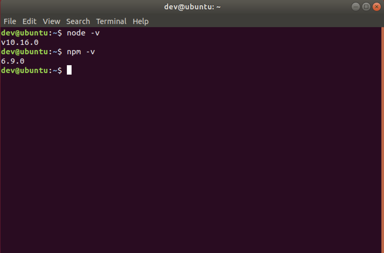 ubuntu18.04手动安装指定版本的nodejs(node-v10.16.0)