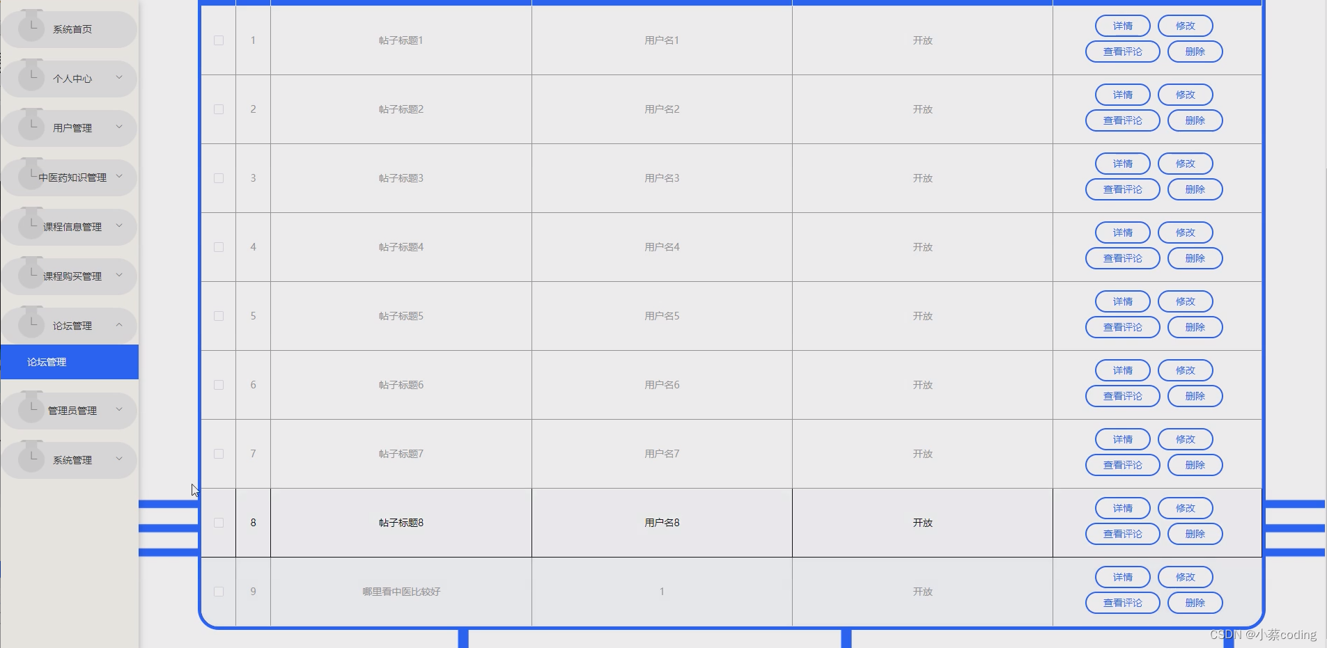 基于SpringBoot+Vue的中医学习服务管理系统的详细设计和实现(源码+lw+部署文档+讲解等)_用户名_06