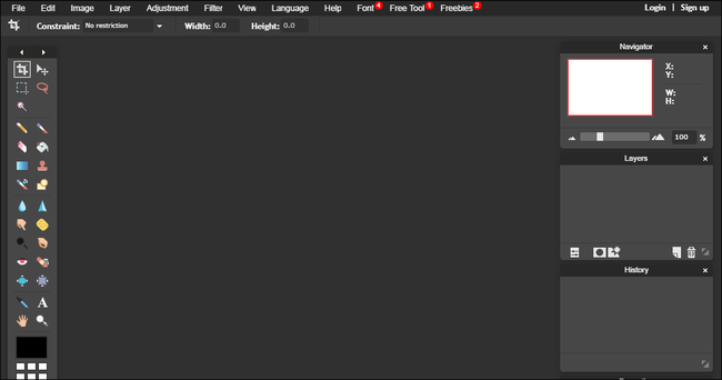 pixlr-editor-interface