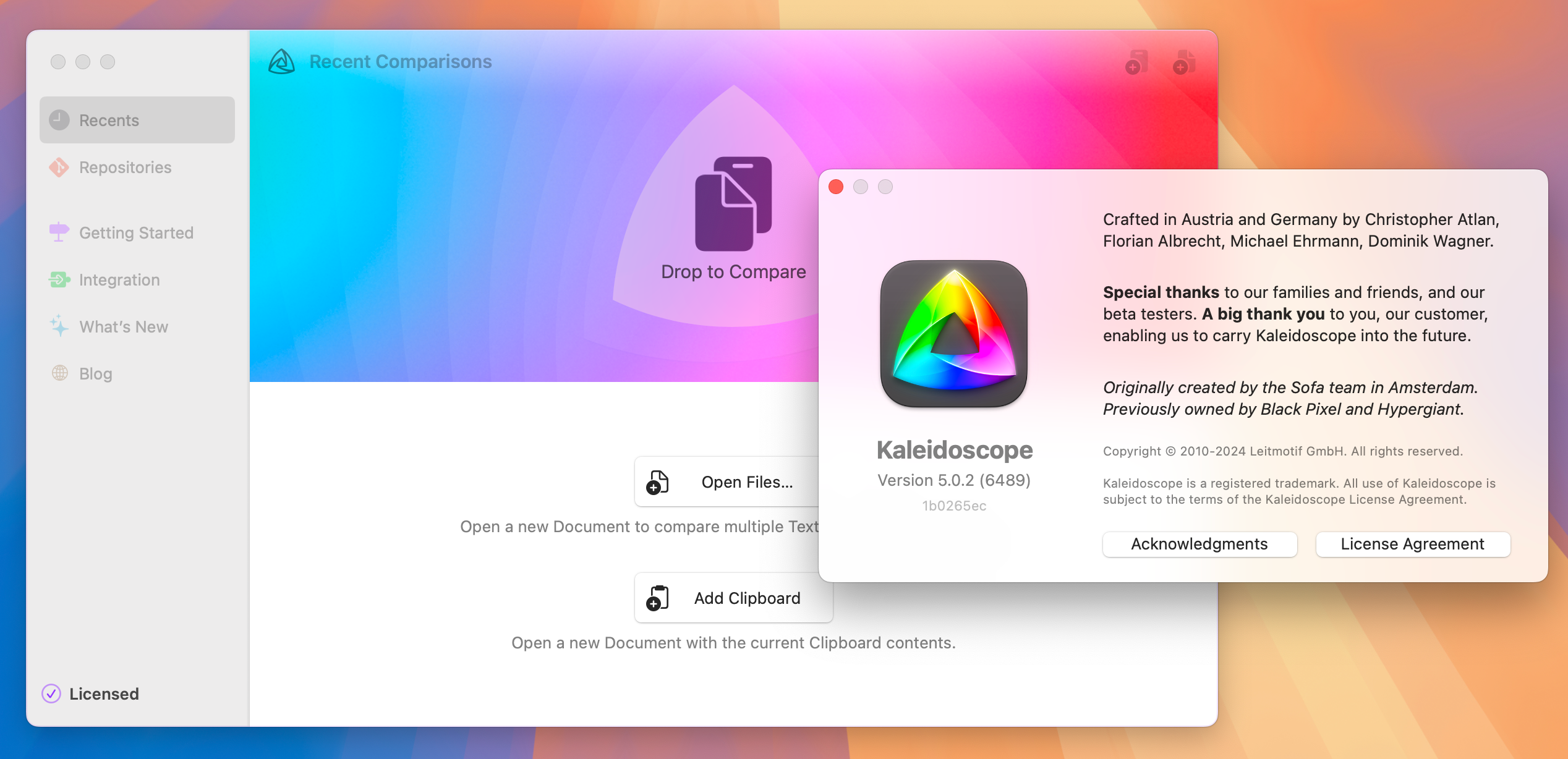 Kaleidoscope for Mac v5.0.2 文件和图像差异对比工具 激活版-1