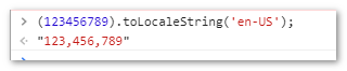 toLocaleString()方法效果截图