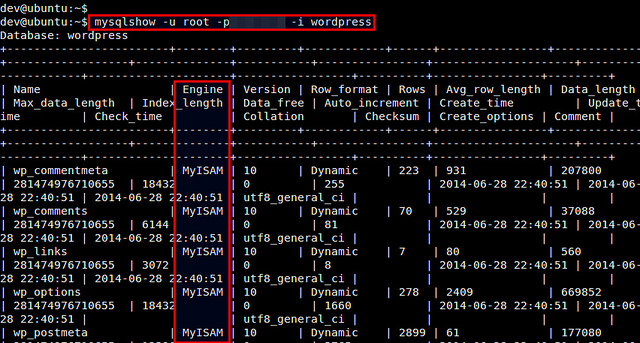 Linux上检查MySQL数据表的存储引擎类型三板斧Linux上检查MySQL数据表的存储引擎类型三板斧