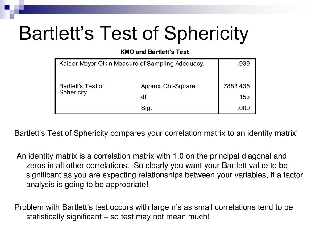 R假设检验之Bartlett球形检验（Bartlett’s Test of Sphericity）