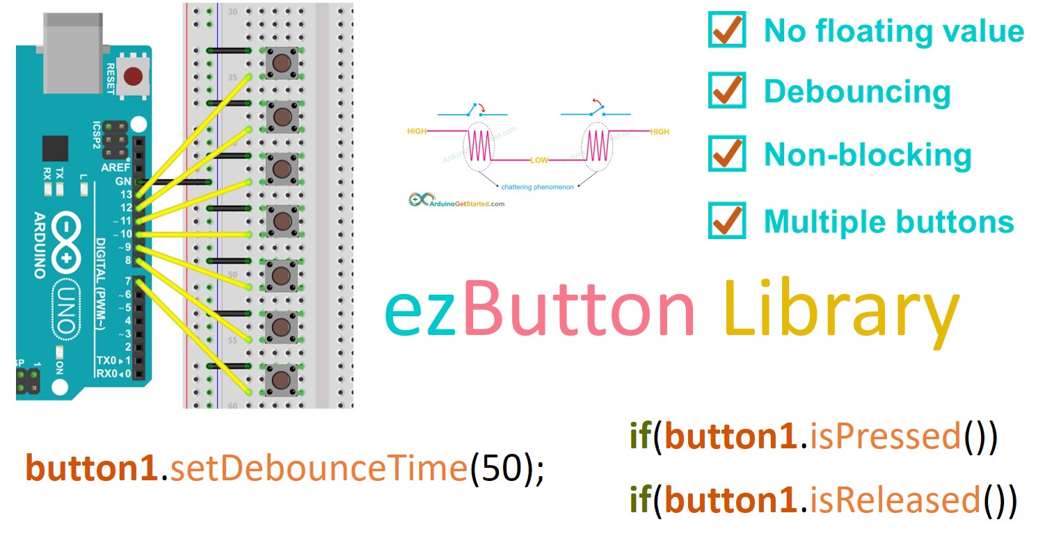 Arduino button library feature