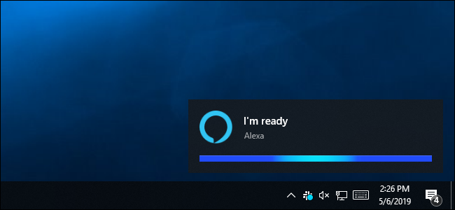 Alexa listening notification on Windows 10