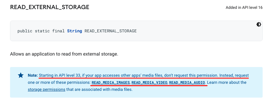 Added subdivided media permission instructions