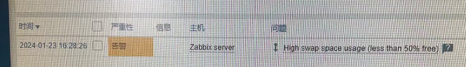 Zabbix交换分区使用率过高排查