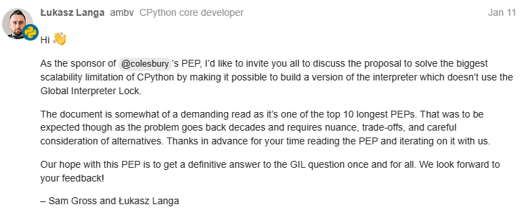 这一次，Python 真的有望告别 GIL 锁了？