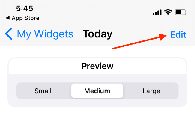 Tap The Edit button from the Widgeridoo Widget