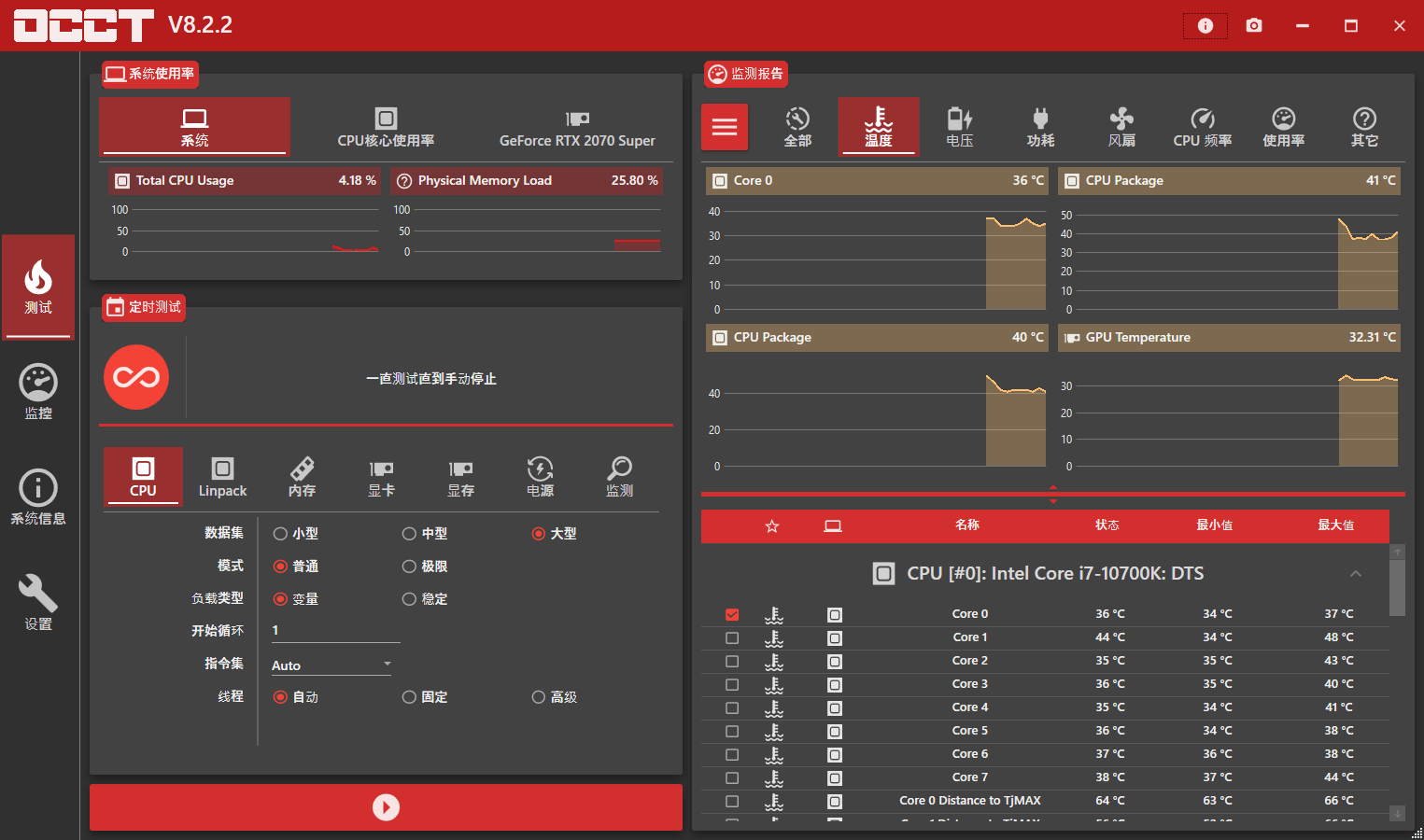 电源检测工具OCCT v10.1.6