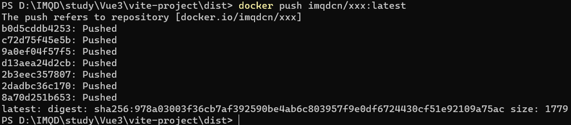 docker-push发布