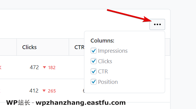 在关键字报告中显示特定列