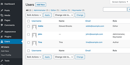 WordPress users