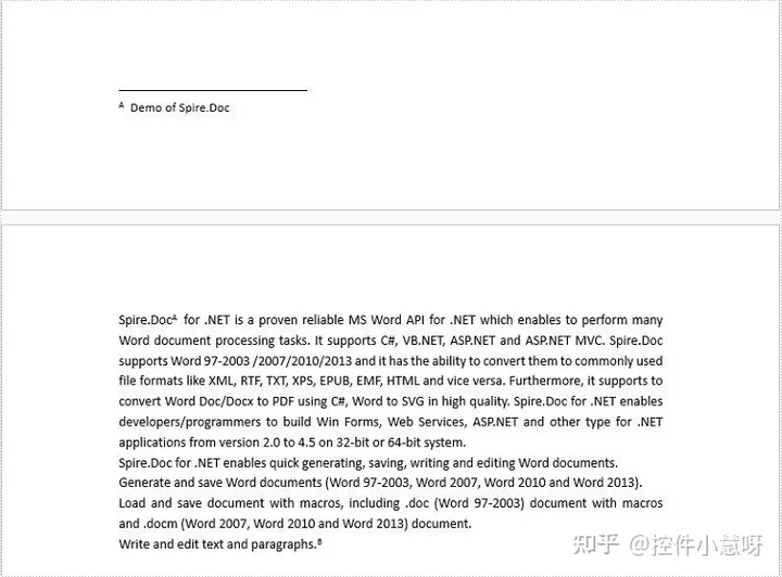 Word控件Spire.Doc 【脚注】教程(5)：单词脚注的位置与数字格式