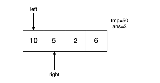 LeetCode 练习——713. 乘积小于 K 的子数组