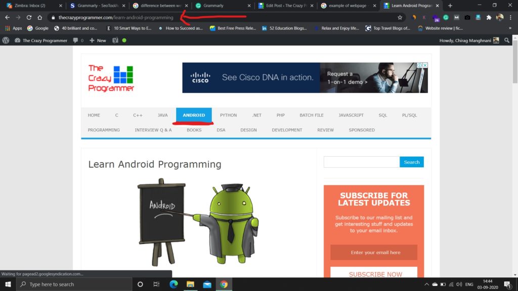 Webpage