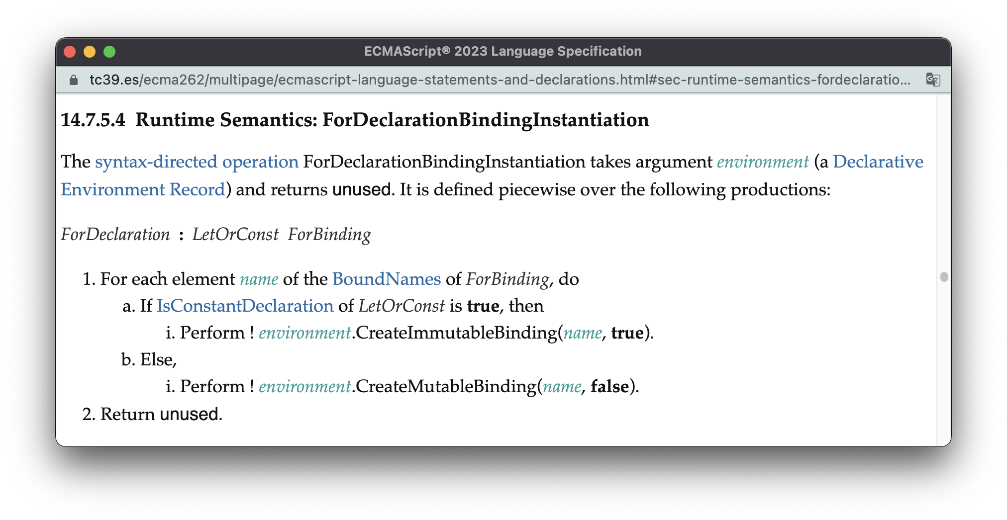 ForDeclarationBindingInitialization