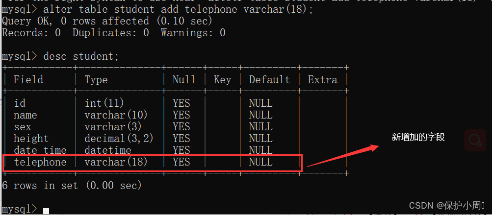 [MySQL]基本数据类型及表的基本操作