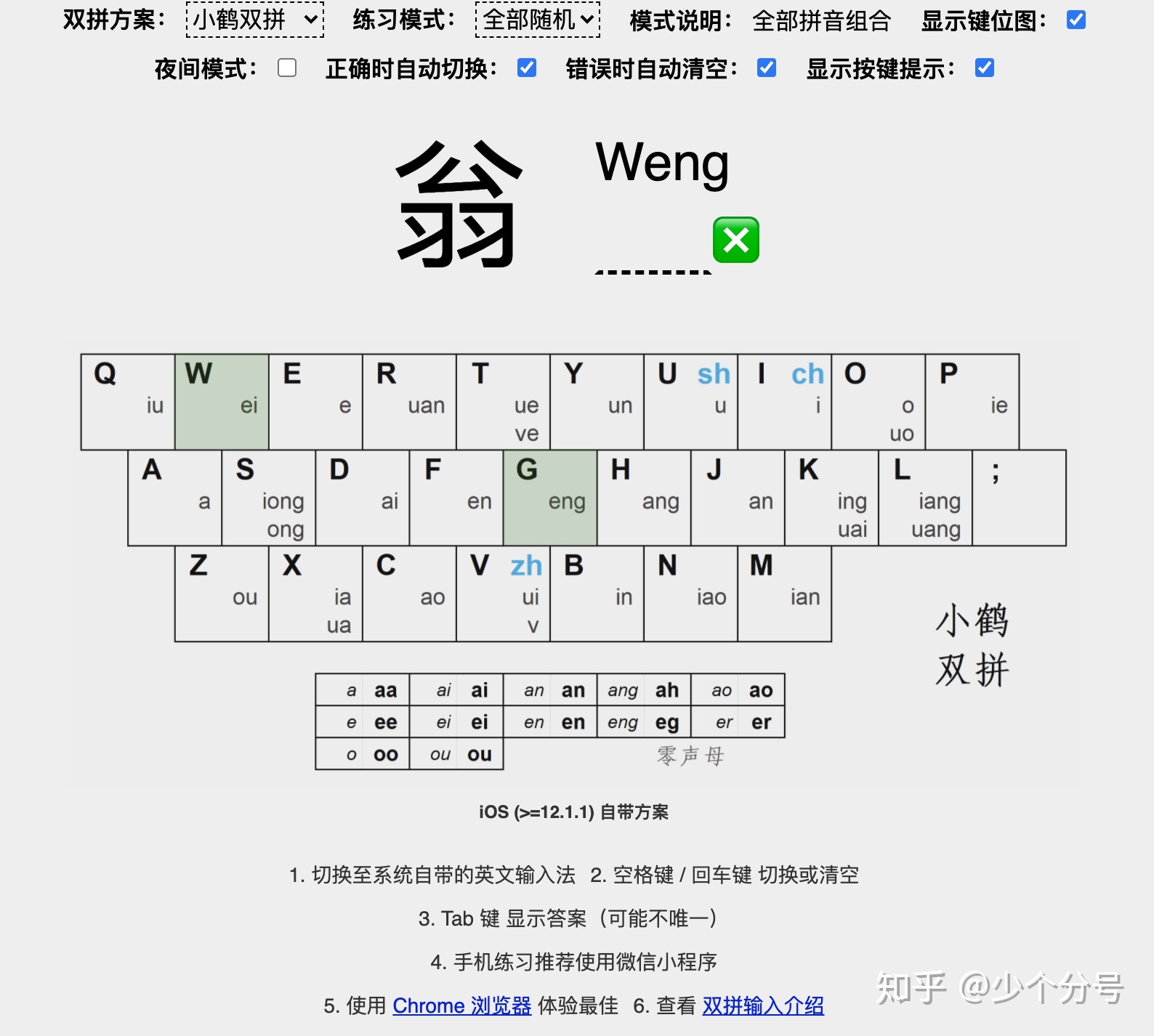 小鹤双拼记忆口诀我的快速输入方案双拼