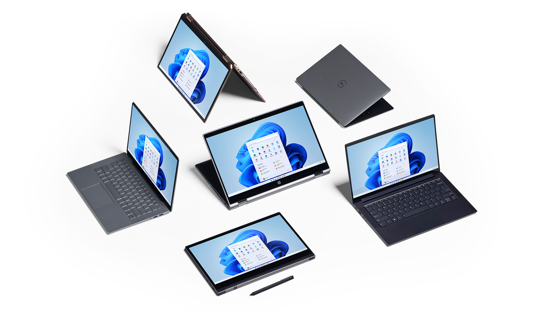 6 PC Windows 11 alignés