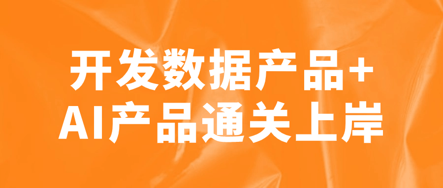 开发数据产品+AI产品通关上岸课程