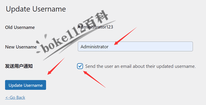 WordPress修改所有用户名并发送邮件通知的插件Easy Username Updater