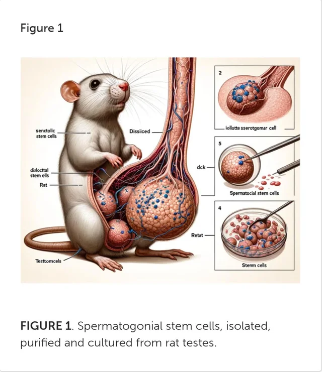 大鼠长出了巨大的四个睾丸和阴茎