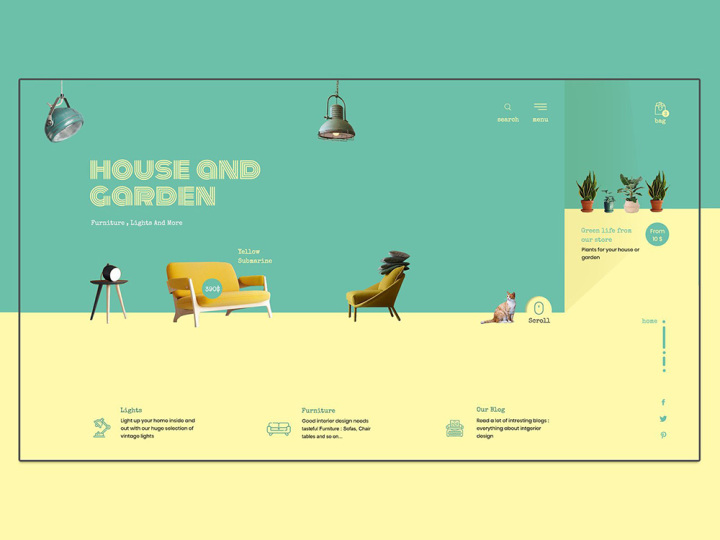 ui设计灵感时尚简约风格网页页面设计