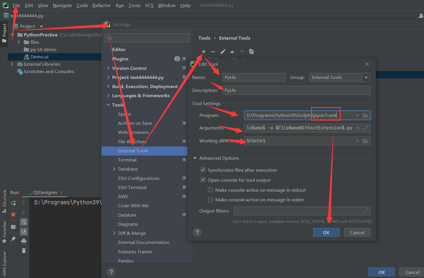 pyuic-pycharm