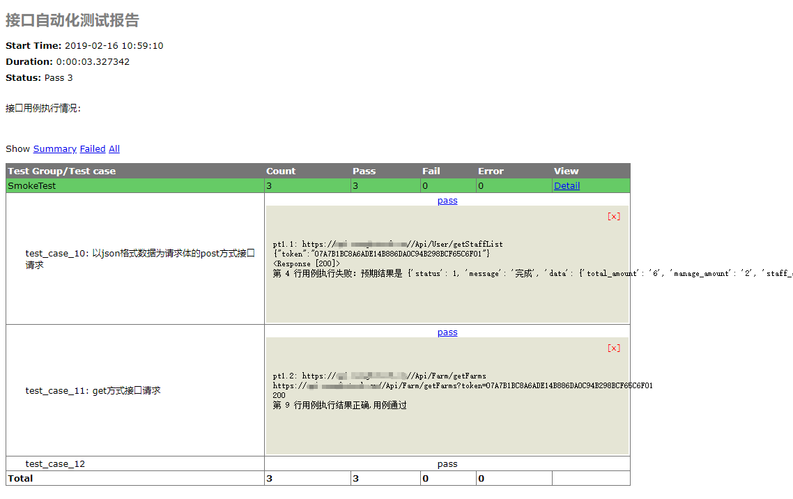 python+unittest+requests+HTMLRunner编写接口自动化测试集