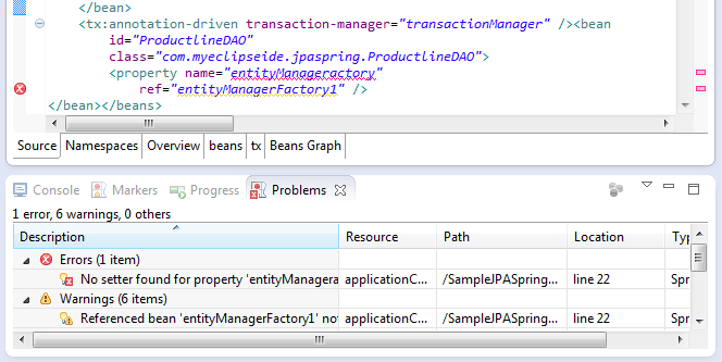 Spring development in MyEclipse