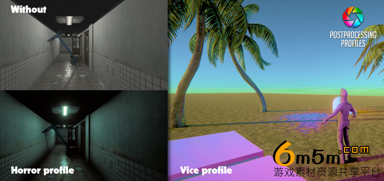 unity画面滤镜优化着色器Post Processing Profiles 3.1