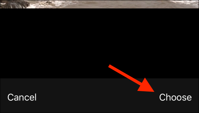 Tap "Choose."