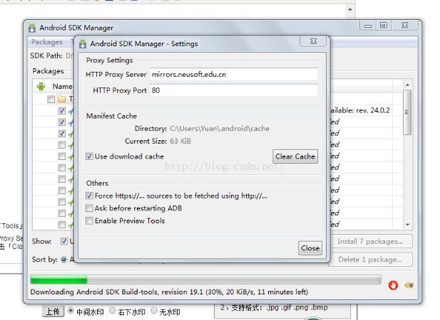 android sdk 最新国内镜像下载,【Android SDK Manager】SDk国内镜像下载地址