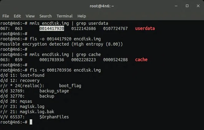 Listing files of different partitions