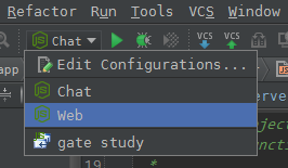 Run and debug configuration selection
